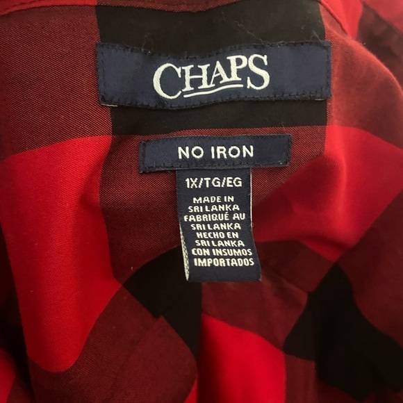 Chaps Buffalo plaid new without tags long sleeve button down blouse size 1X p6 - Picture 3 of 4